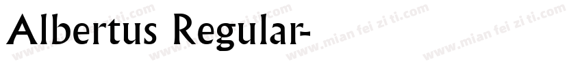 Albertus Regular字体转换